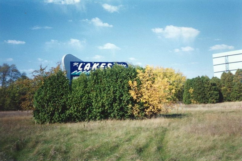 Lakes Drive-In Theatre - Marquee Overgrown - Photo From Water Winter Wonderland